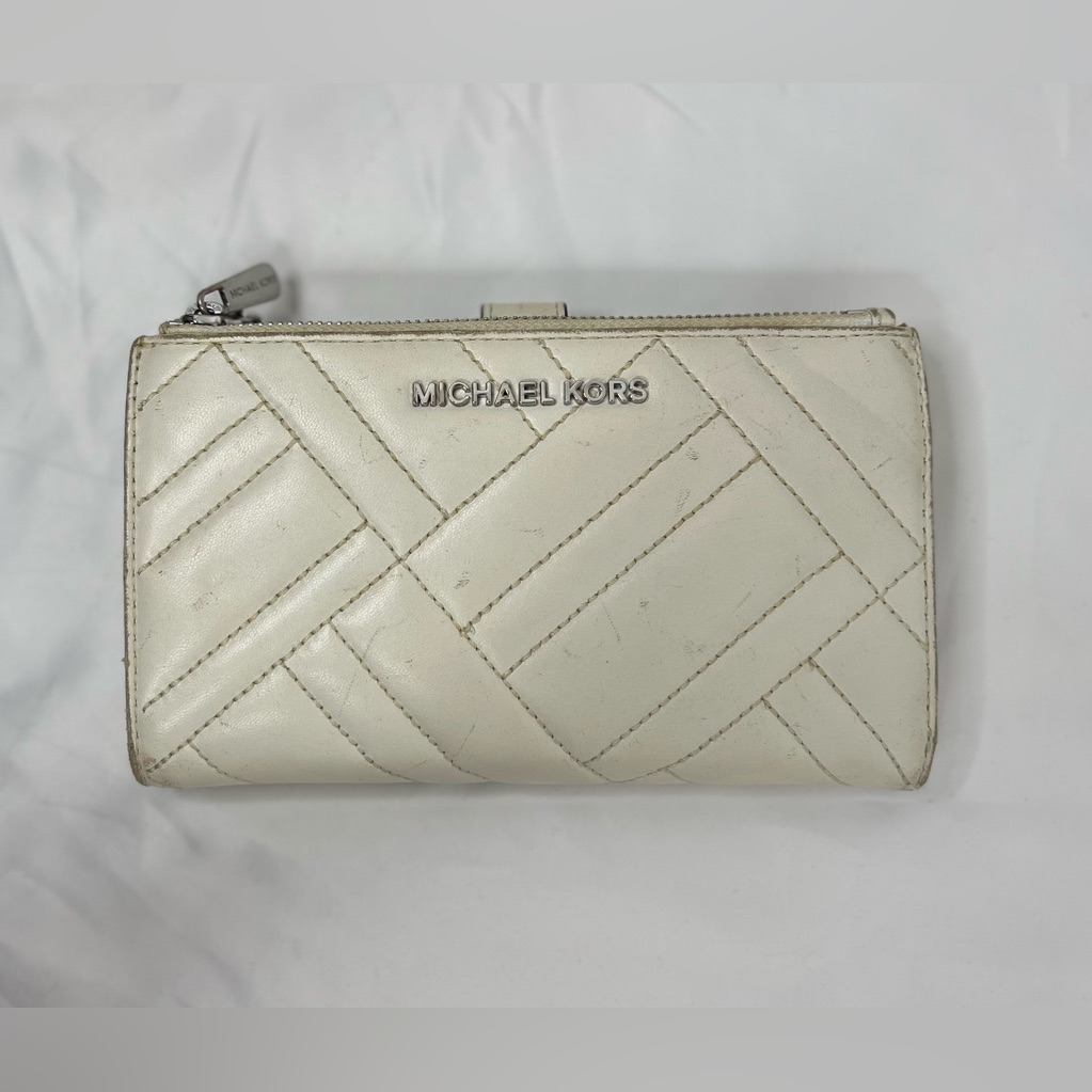 Michael Kors Peyton Large Double Zip Wallet Wristlet Msrp $228